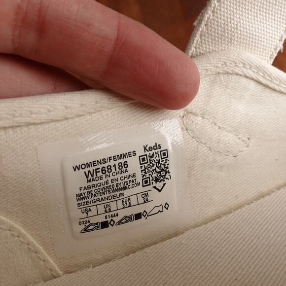 Keds Shoes Womens Size 7 Cream Mary Jane Canvas Platform Sneakers Casual Neutral - Picture 13 of 13